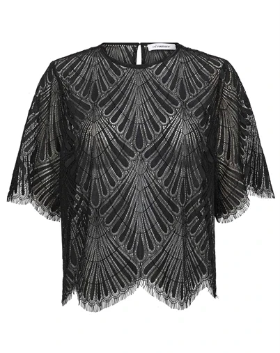 Co' Couture - LetiCC Lace Bluse - Black 